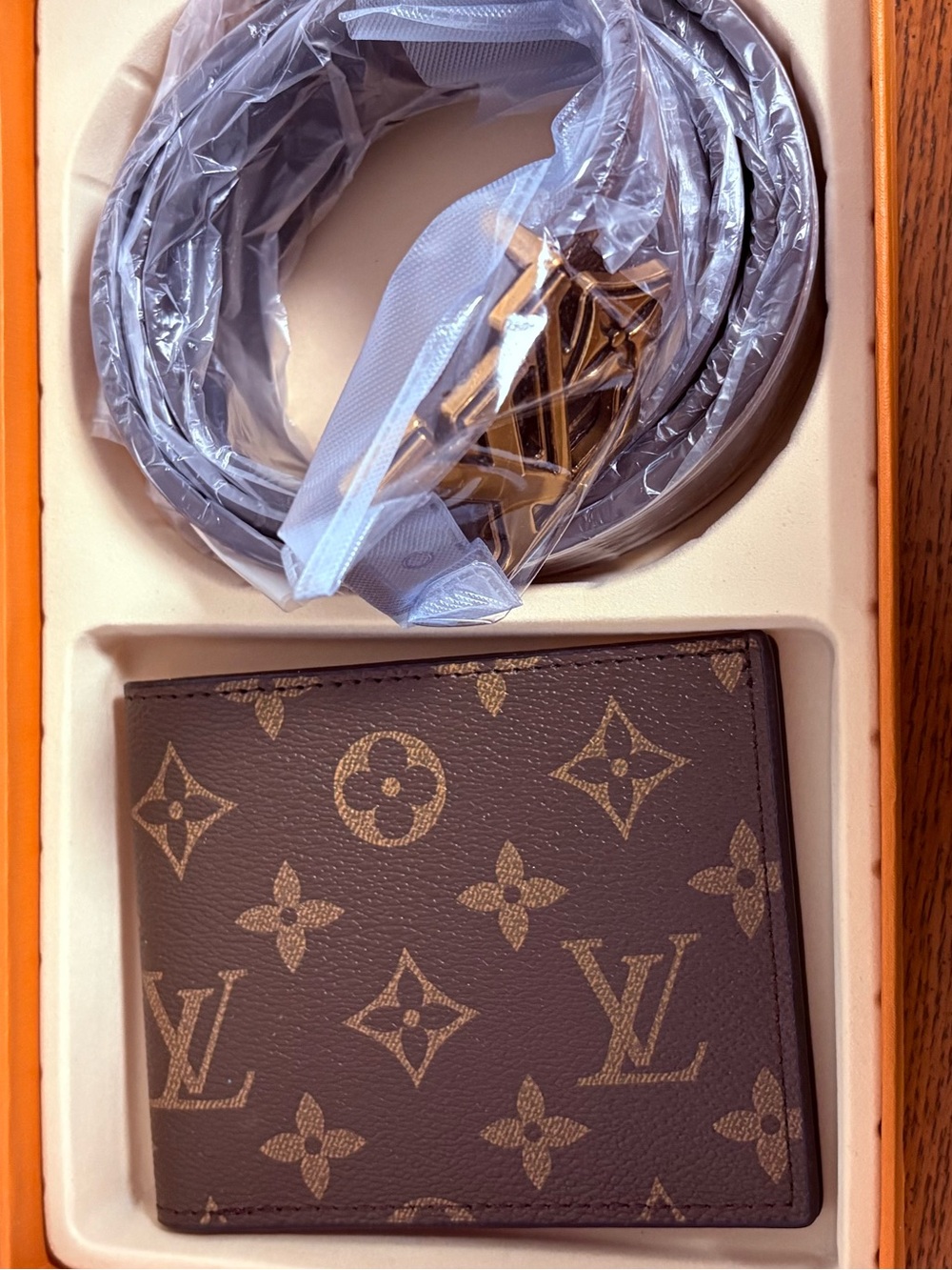 Men’s Monogram Belt & Wallet Set